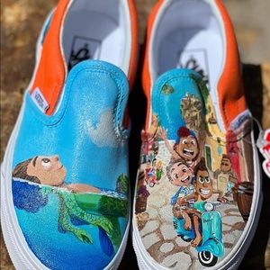 Brand new hand painted Disney Luca shoes